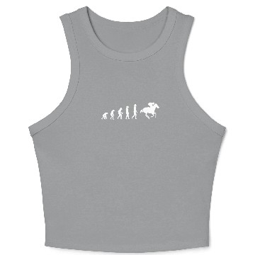Discover evolution of horse racing Crop Tank Top