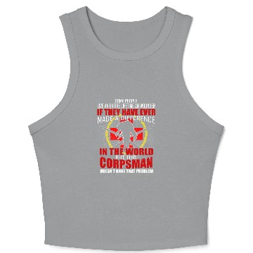 Discover Devil US Navy Corpsman DOC Badass Army Veteran Crop Tank Top