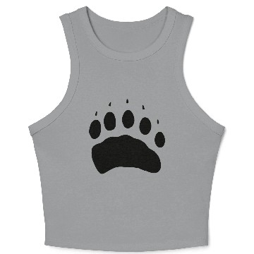 Discover Black Bear Track Crop Tank Top