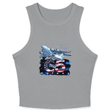 Discover C5 Galaxy Us Air Force Aircraft Crop Tank Top