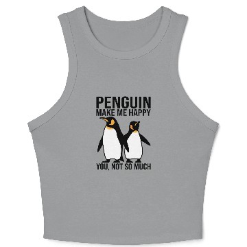 Discover Penguin Make Me Happy You Not So Much Crop Tank Top
