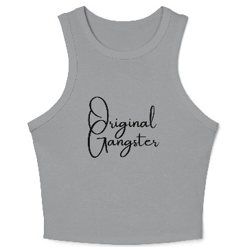Discover Original Gangster (Black on White) Crop Tank Top