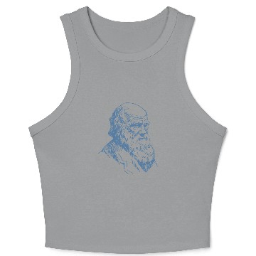 Discover Portrait Darwin evolution biology theory Crop Tank Top