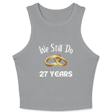 Discover Anniversary Gift For Couples 27 Years Crop Tank Top