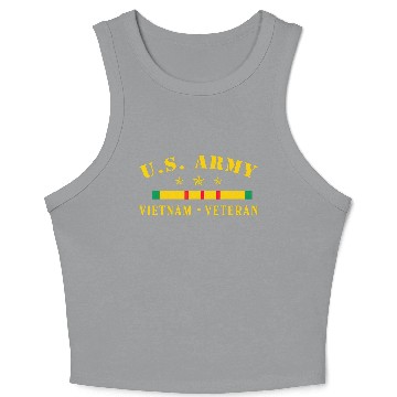 Discover US Army Vietnam Veteran Crop Tank Top