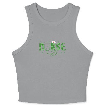 Discover Nurse St. Patricks Day Crop Tank Top