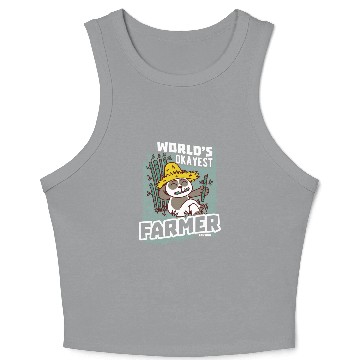 Discover World's Okayest Farmer Crop Tank Top