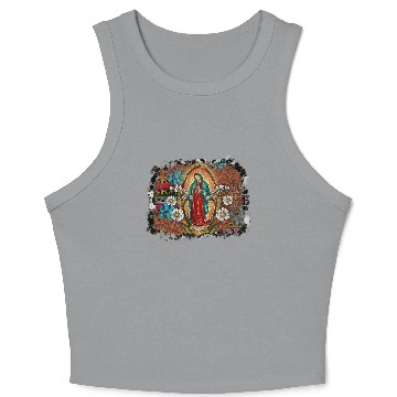 Discover Virgin Mary Crop Tank Top