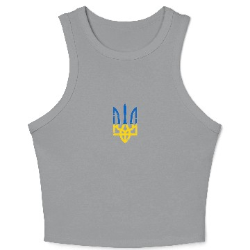 Discover Ukraine Symbol Crop Tank Top