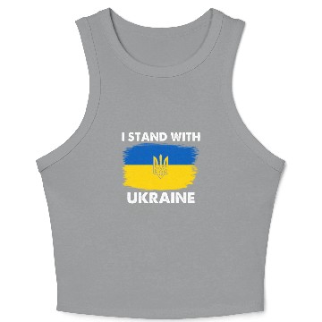 Discover I Stand with Ukraine Ukraine Flag Crop Tank Top