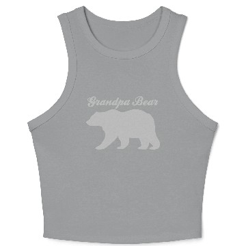 Discover Grandpa Bear Slim Fit Crop Tank Top