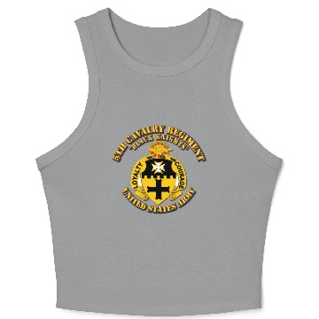 Discover Army 5th Cavalry Regiment Black Knights Crop Tank Top