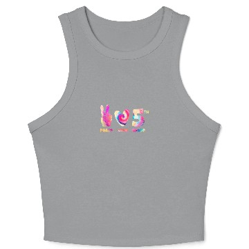 Discover Peace Love 5th Grade Tie Dye Crop Tank Top
