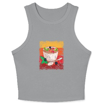 Discover Vintage Retro Muesli Cereal Breakfast Crop Tank Top