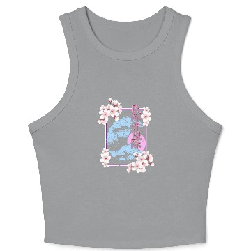 Discover Japan Flowers Crop Tank Top