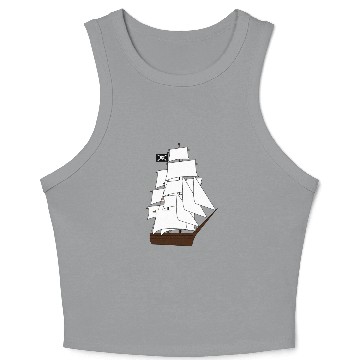 Discover Pirate Ship, pirates, Carribean Crop Tank Top