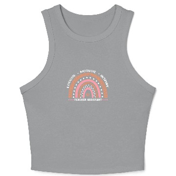 Discover Educate Motivate Inspire Teacher Assistant Crop Tank Top