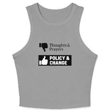 Discover Thoughts and Prayers Crop Tank Top