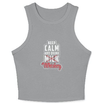Discover Partying Wine Gin Beer Bottle Crop Tank Top