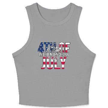 Discover US Happy Independence Day 4th July Flag Eagle Crop Tank Top