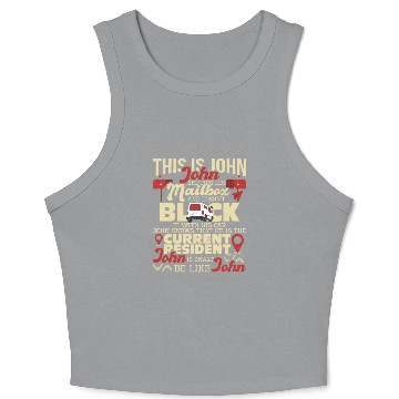 Discover Be Like John Postal Worker Mailman Postman Mail Crop Tank Top