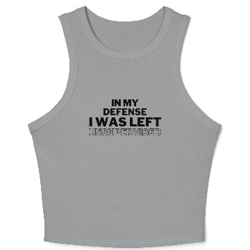 Discover In My Defense Unsupervised Crop Tank Top