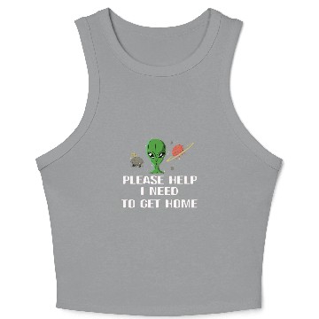 Discover Alien Gift Extraterrestrial UFO AREA 51 Sci-fi Crop Tank Top