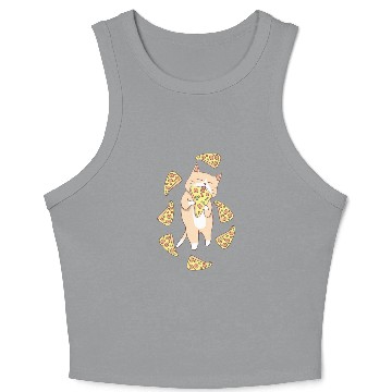 Discover Eat cat A Pizza Gift Crop Tank Top