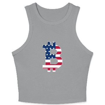 Discover BITCOIN in USA style Crop Tank Top