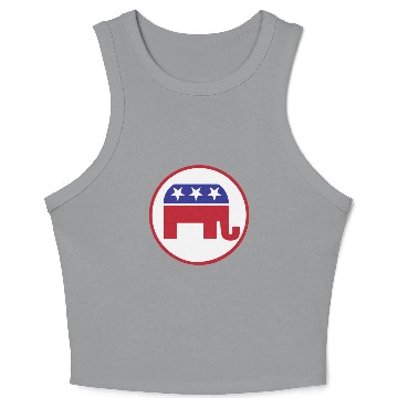 Discover Elephant Republican Raised Right Crop Tank Top