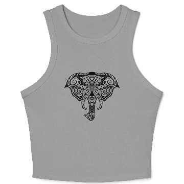 Discover Elephant Mandala Crop Tank Top