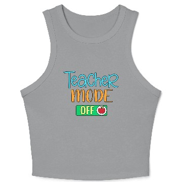 Discover Teacher Mode Off Tie Dye Leopard Last Day Crop Tank Top