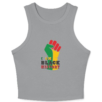 Discover I Am Black History, Juneteenth, Freedom Day Crop Tank Top
