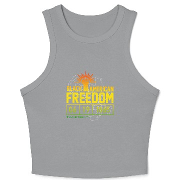 Discover Black American Freedom Black History Juneteenth Crop Tank Top