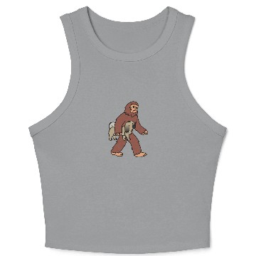 Discover Bigfoot Sasquatch Walking Pekingese Crop Tank Top