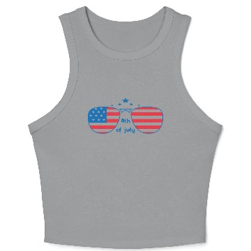 Discover Happy Fourth Of July Crop Tank Top