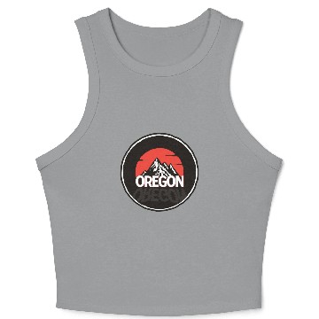 Discover Oregon - Mountains & Sunrise Crop Tank Top