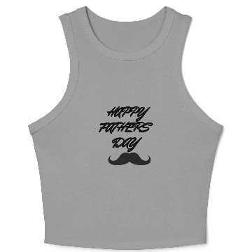 Discover Happy Fathers Day Design Typography Crop Tank Top