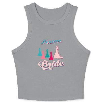 Discover team bride silhouettes bachelorette party Crop Tank Top