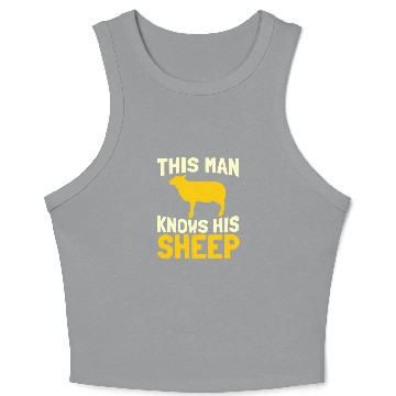 Discover Sheep Farming Lamb Farmer Crop Tank Top