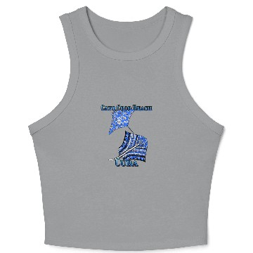 Discover Cayo Coco Beach Vacation Tribal Stingrays Crop Tank Top