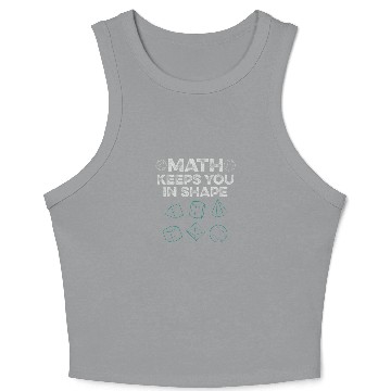 Discover Cool Math Teacher Art Mathematics Equation Lovers Crop Tank Top