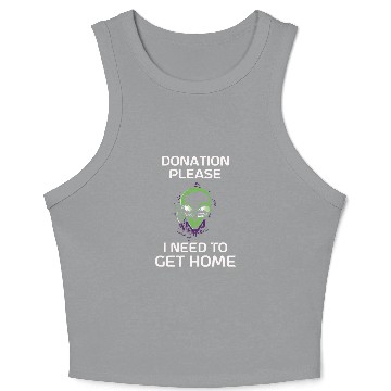 Discover Alien Gift Extraterrestrial UFO AREA 51 Sci-fi Crop Tank Top