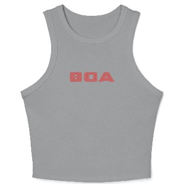 Discover Boa Dotted Text Design Crop Tank Top