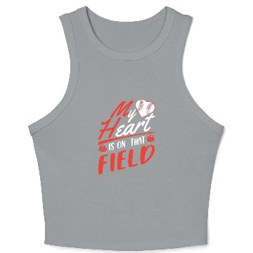 Discover Baseball Mom Son Baseball Lover Crop Tank Top