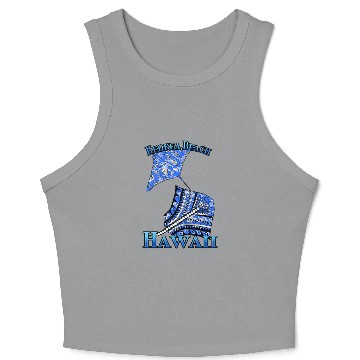 Discover Keokea Beach Vacation Tribal Stingrays Crop Tank Top