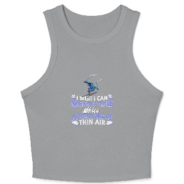 Discover Skiing Skier Ski Crop Tank Top