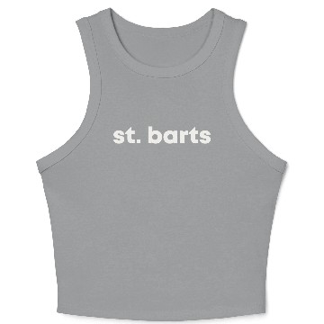 Discover St. Barts - White Crop Tank Top