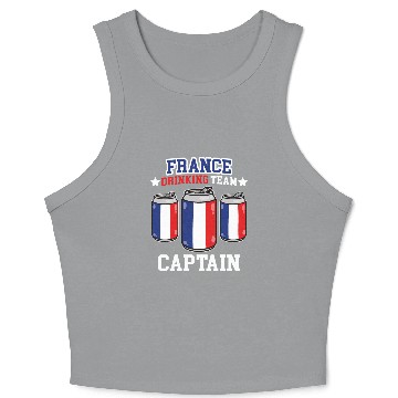 Discover France Drinking Team captain Crop Tank Top
