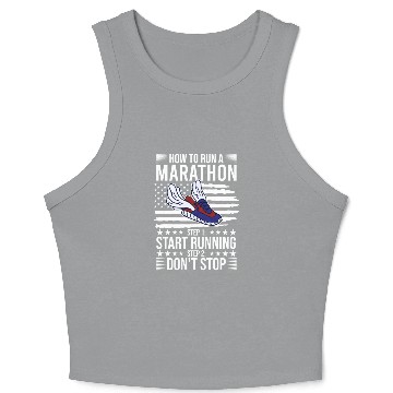 Discover How To Run Marathon - Marathon Racer Crop Tank Top